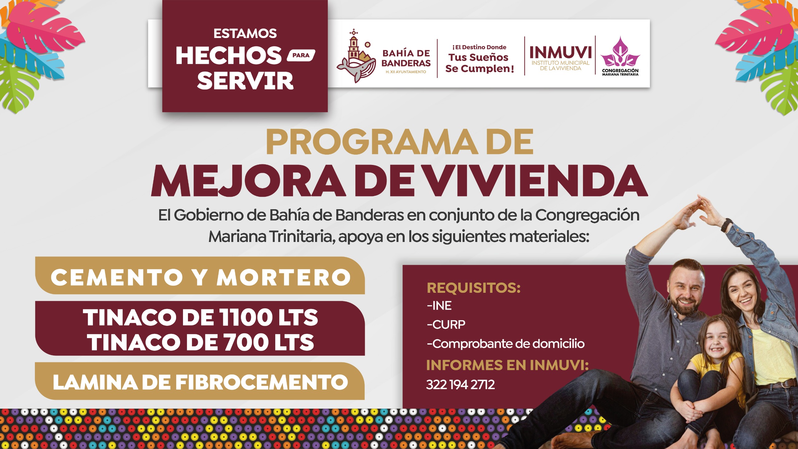 Arranca en Bahía de Banderas el Programa de Mejora de Vivienda en coordinación con la Congregación Mariana Trinitaria