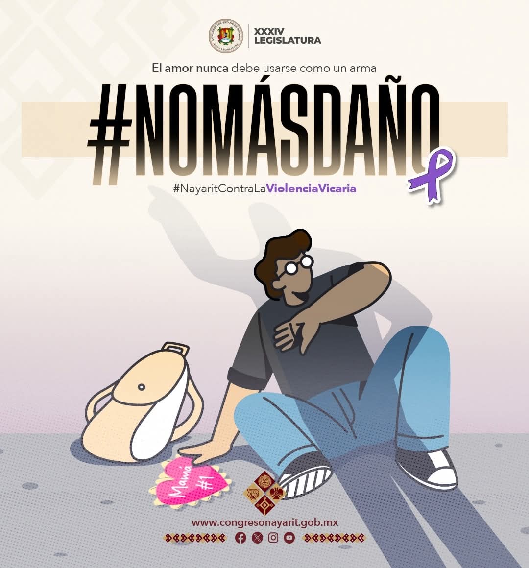 Ningún hijo debe ser usado como arma. ⚖️ En Nayarit, la violencia vicaria tiene castigo.