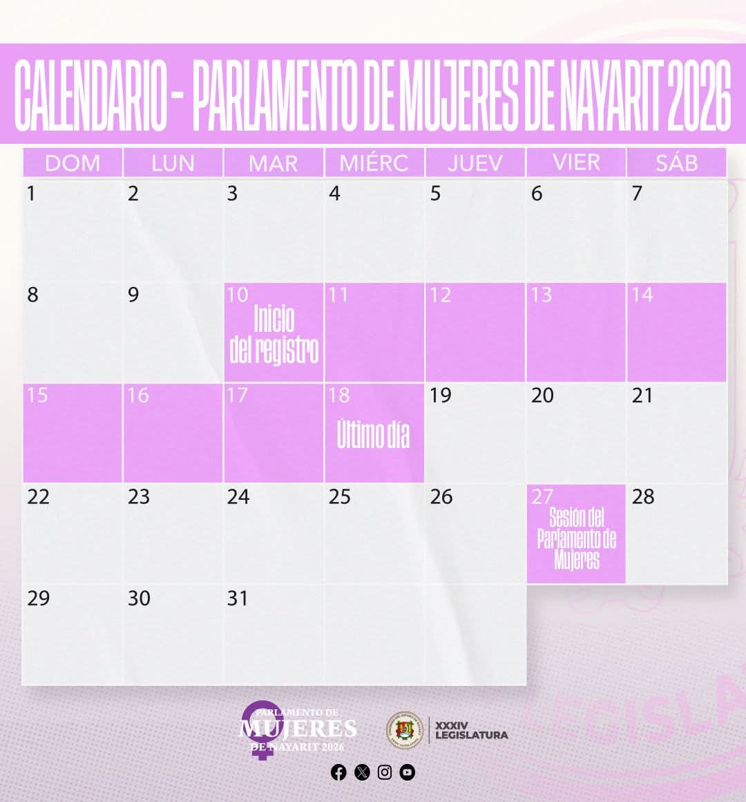 17 de marzo 2026 ⚡ ¡No te quedes fuera! Inscríbete ahora en 👉 www.congresonayarit.gob.mx