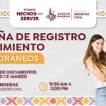 Continúa la campaña de registro de nacimiento extemporáneo