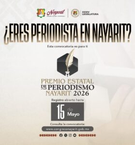 Convocatoria Premio Estatal de Periodismo 8 de mayo del 2026