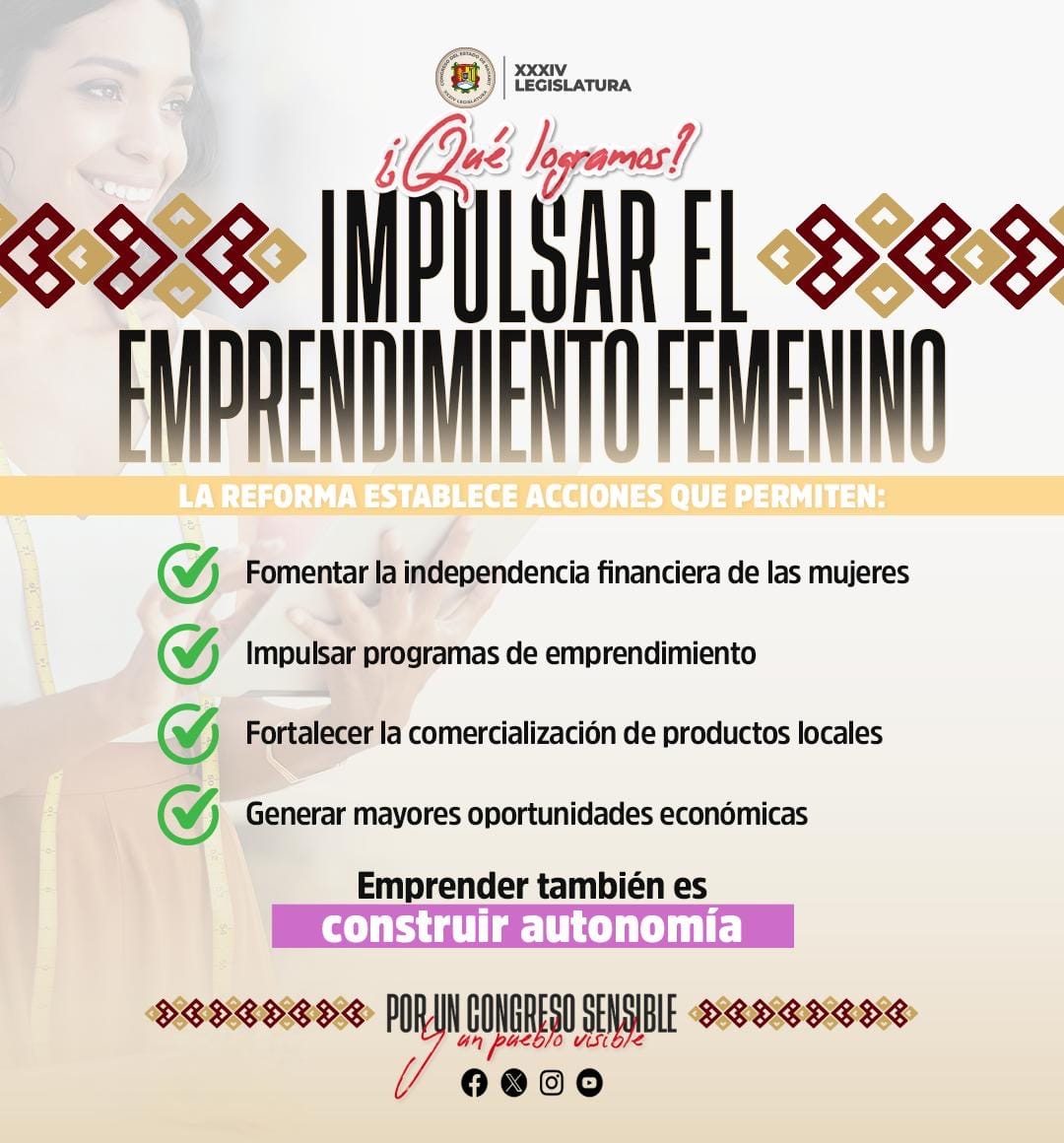 27 de octubre del 2026.-✨ ¡Tus sueños y tu negocio merecen crecer! 🏛️ El Congreso de Nayarit impulsa tu emprendimiento.
